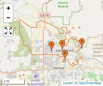 Area schools map